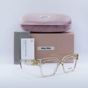 Miu Miu MU04UV 11T1O1 Square Eyeglasses 52mm - Transparent Sand